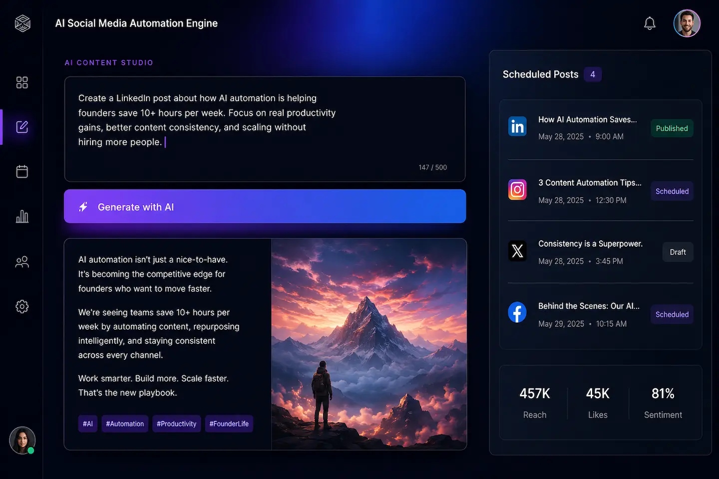 AI Social Media Automation Engine